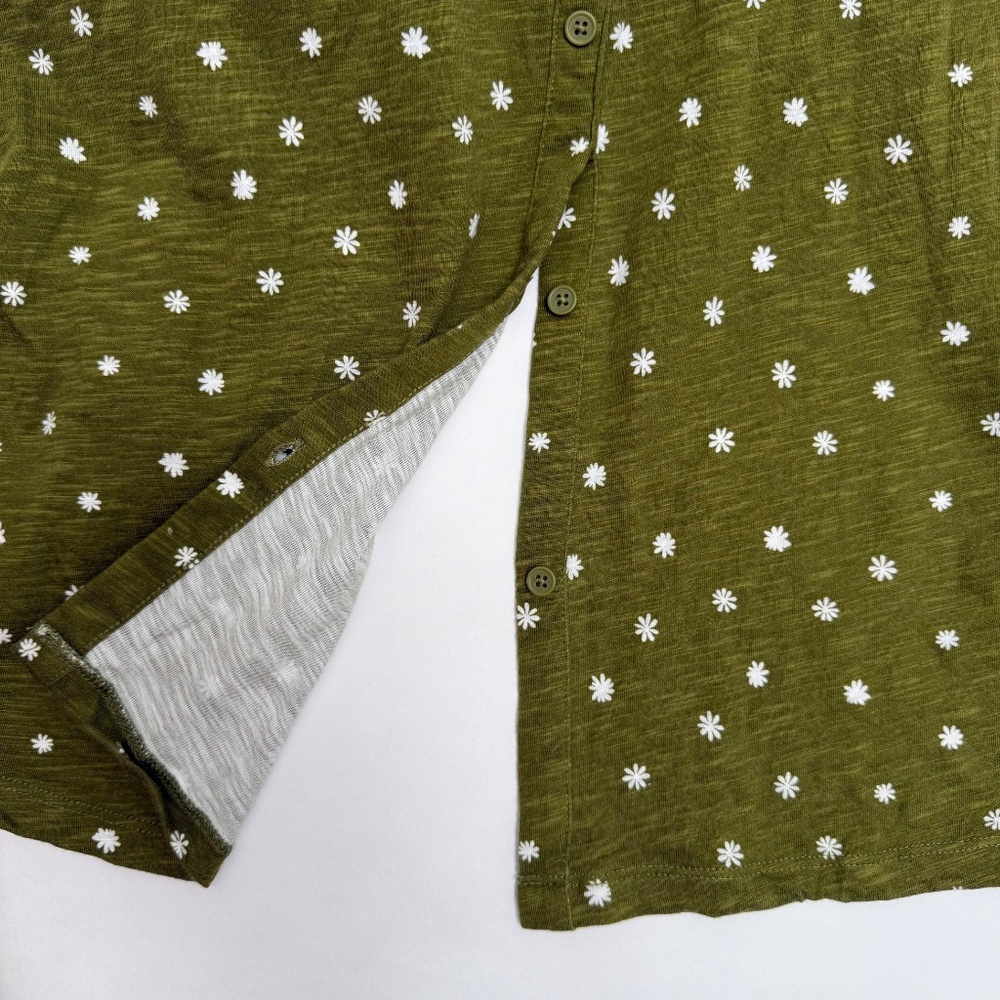 Market & Spruce Mira Spaghetti Strap Maxi Dress M Olive Green Floral Pockets - Picture 7 of 10